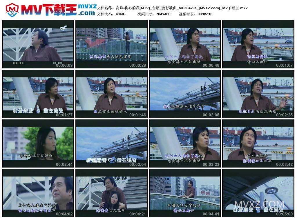 高峰-伤心的我(MTV)_台语_流行歌曲_MC504291